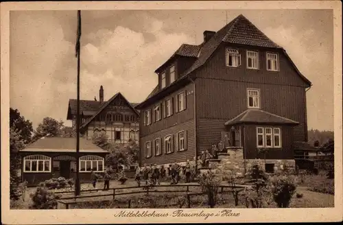 Ak Braunlage Harz, Blick zum Mittelelbehaus, Kinder