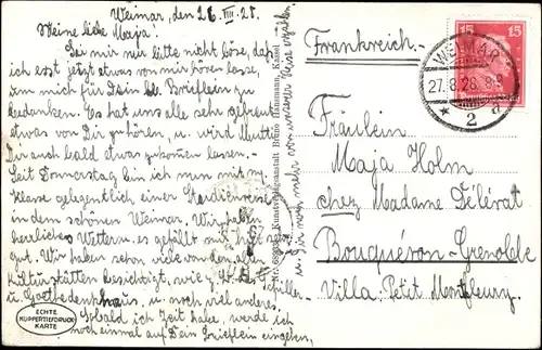 Ak Weimar in Thüringen, Schillerhaus, Rathaus, Das Deutsche National Theater