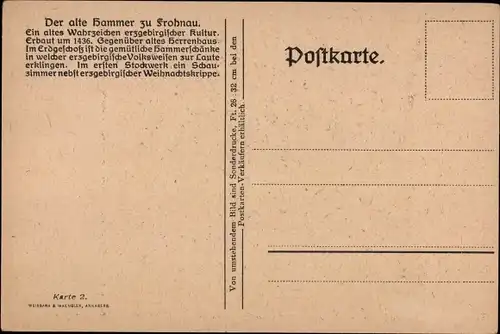 Ak Frohnau Annaberg Buchholz Erzgebirge, Frohnauer Hammer, Innenansicht mit Schmied