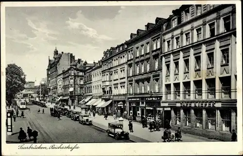 Ak Saarbrücken im Saarland, Reichsstraße, Cafe Kiefer