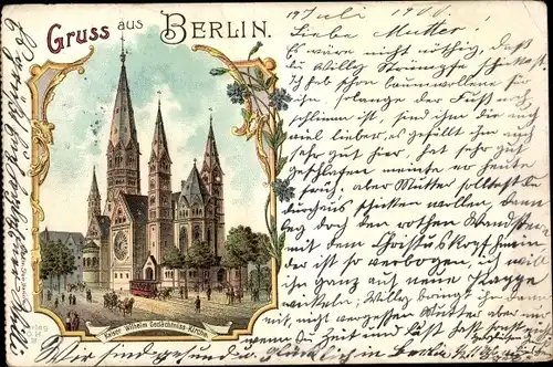 Litho Berlin Charlottenburg, Kaiser Wilhelm Gedächtniskirche