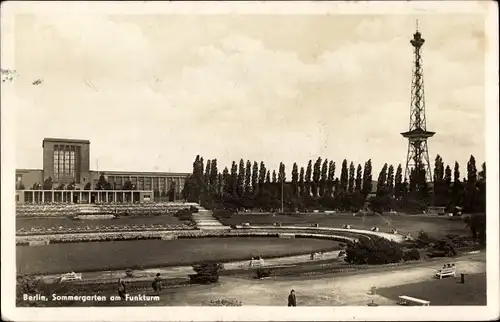 Ak Berlin Charlottenburg Westend, Sommergarten am Funkturm