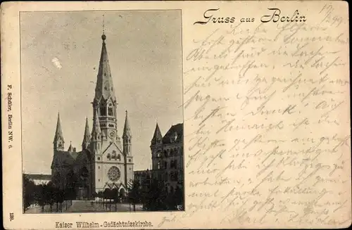 Ak Berlin Charlottenburg, Kaiser Wilhelm Gedächtniskirche