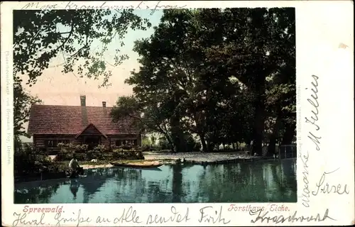 Ak Leipe Lübbenau im Spreewald, Forsthaus Eiche