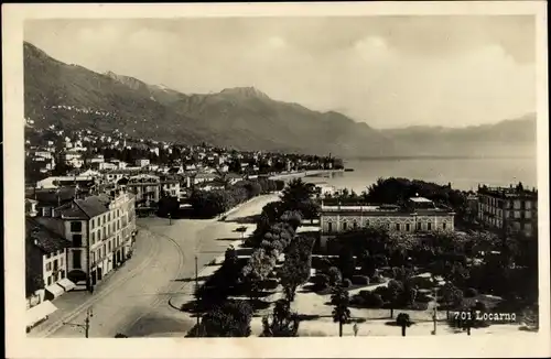 Ak Locarno Kanton Tessin Schweiz, Teilansicht