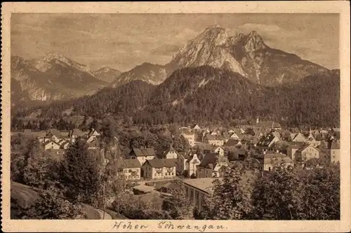 Ak Füssen im Ostallgäu, Panorama