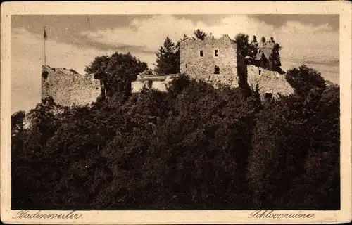 Ak Badenweiler im Schwarzwald, Schlossruine