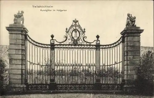 Ak Veitshöchheim in Unterfranken, Kunstgitter im Hofgarten