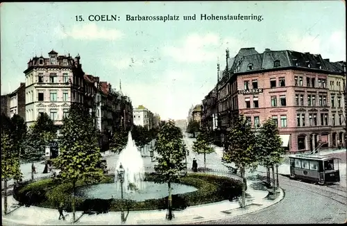 Ak Köln am Rhein, Barbarossaplatz, Hohenstaufenring