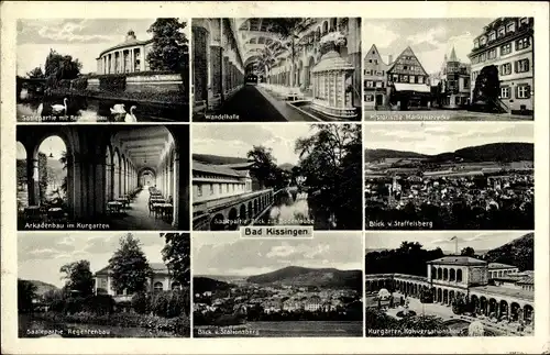 Ak Bad Kissingen Unterfranken Bayern, Arkadenbau im Kurgarten, Wandelhalle, Konversationshaus