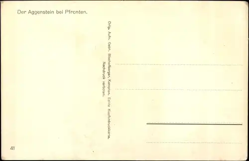 Ak Pfronten im Allgäu, der Aggenstein, Panorama