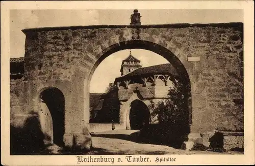 Ak Rothenburg ob der Tauber Mittelfranken, Spitaltor