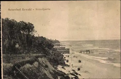 Ak Rewal Rewahl Pommern, Ostseebad, Strandpartie
