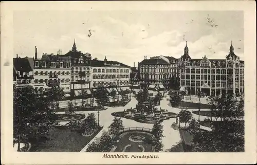 Ak Mannheim in Baden, Paradeplatz