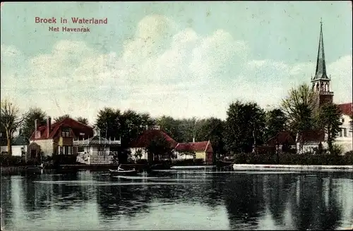 Ak Broek in Waterland Nordholland Niederlande, Het Havenrak