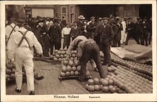 Ak Alkmaar Nordholland Niederlande, Kaasmarkt