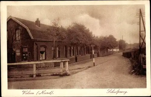 Ak Velsen Nordholland Niederlande, Schulpweg