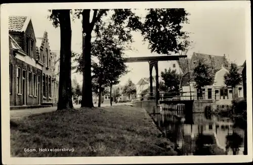 Ak Edam Volendam Nordholland Niederlande, Hakkelaarsbrug