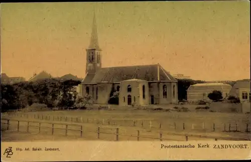 Ak Zandvoort Nordholland Niederlande, Protestantsche Kerk