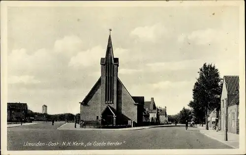 Ak Ijmuiden Velsen Nordholland, N.H. Kerk de Goede Herder