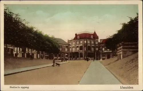 Ak IJmuiden Ymuiden Velsen Nordholland, Station's opgang