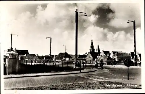 Ak Alkmaar Nordholland Niederlande, Frieschebrug