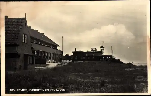 Ak Den Helder Nordholland Niederlande, Badhotel en Paviljoen