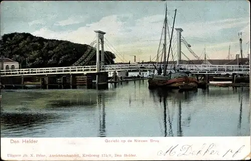 Ak Den Helder Nordholland Niederlande, Nieuwe Brug