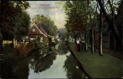 Ak Zaandam Zaanstad Nordholland, Meester Cornelis en Blauwe Pad