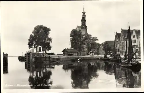 Ak Hoorn Nordholland Niederlande, Binnenhaven met Hoofdtoren