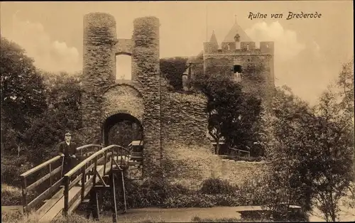 Ak Santpoort Nordholland Niederlande, Schloss Brederode, Ruine