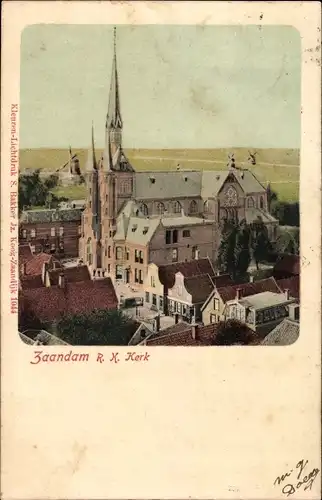 Ak Zaandam Zaanstad Nordholland, R.K. Kerk