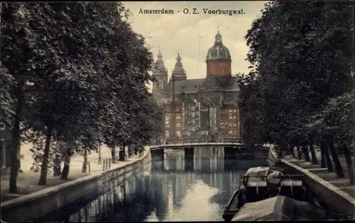 Ak Amsterdam Nordholland Niederlande, O. Z. Voorburgwal