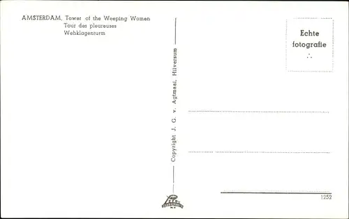 Ak Amsterdam Nordholland Niederlande, Schreierstoren