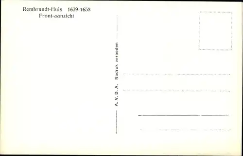 Ak Amsterdam Nordholland Niederlande, Rembrandt-Huis 1639-158, Front-aanzicht