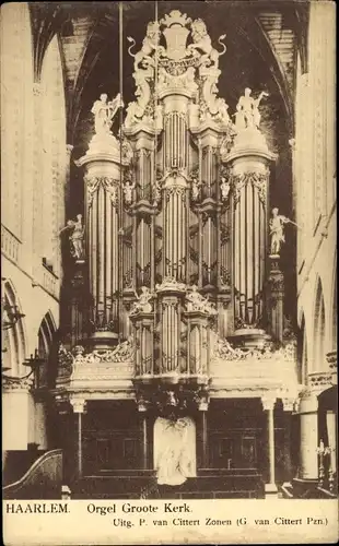 Ak Haarlem Nordholland Niederlande, Orgel Groote Kerk
