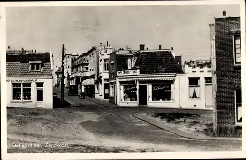 Ak Zandvoort Nordholland Niederlande, Stationsstraat