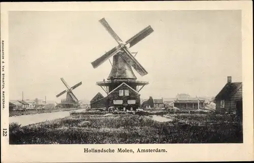 Ak Amsterdam Nordholland Niederlande, Hollandsche Molen