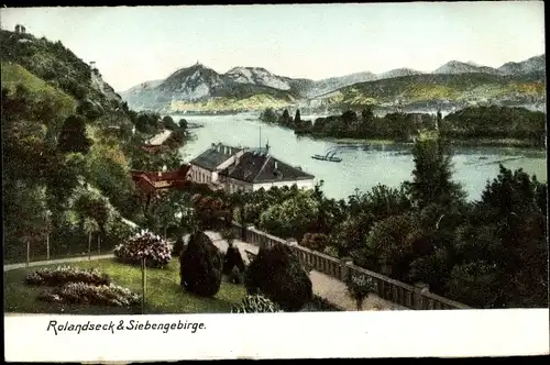 Ak Rolandseck Remagen Siebengebirge, Fluss, Burg