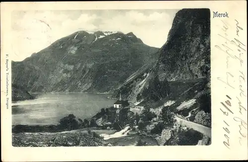 Ak Merok Geiranger Norwegen, Gesamtansicht, Berge