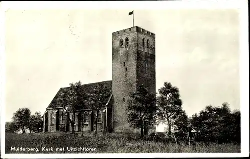 Ak Muiderberg Muiden Nordholland Niederlande, Kerk met Uitzichttoren