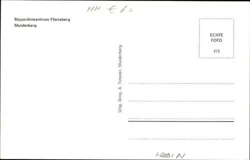 Ak Muiderberg Muiden Nordholland Niederlande, Bejaardencentrum Florisberg
