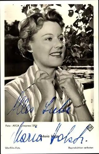 Ak Schauspielerin Maria Holst, Portrait, Autogramm