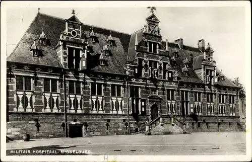 Ak Middelburg Zeeland, Militair Hospital, Militär Krankenhaus, Außenansicht