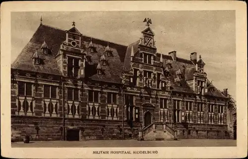 Ak Middelburg Zeeland, Militair Hospital, Militär Krankenhaus, Außenansicht