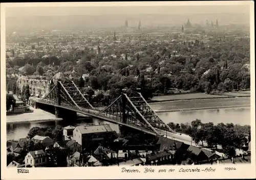 Ak Dresden Loschwitz, Hahn 10904, Blick von der Loschwitzhöhe