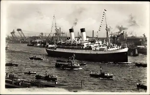 Ak Hamburger Hafen, Dampfschiff Monte Sarmiento der HSDG