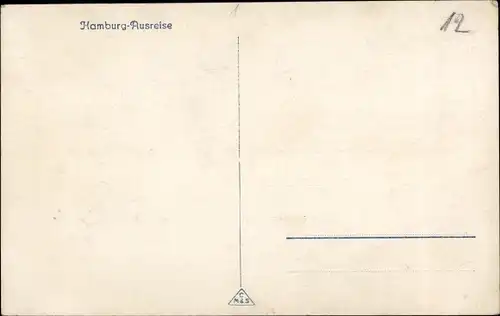 Ak Hamburger Hafen, Dampfschiff Monte Sarmiento der HSDG