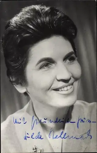 Ak Schauspielerin Hilde Stellmach, Portrait, Autogramm