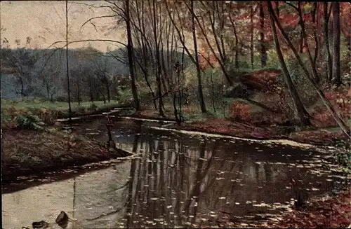 Künstler Ak Klatt, Hans, Herbstmorgen, Landschaft